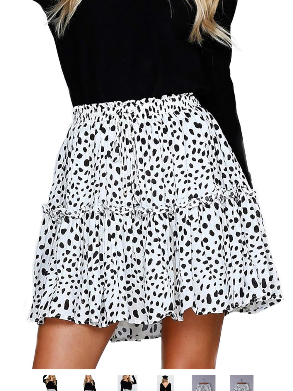 Stylish Black and White Women's Skirt